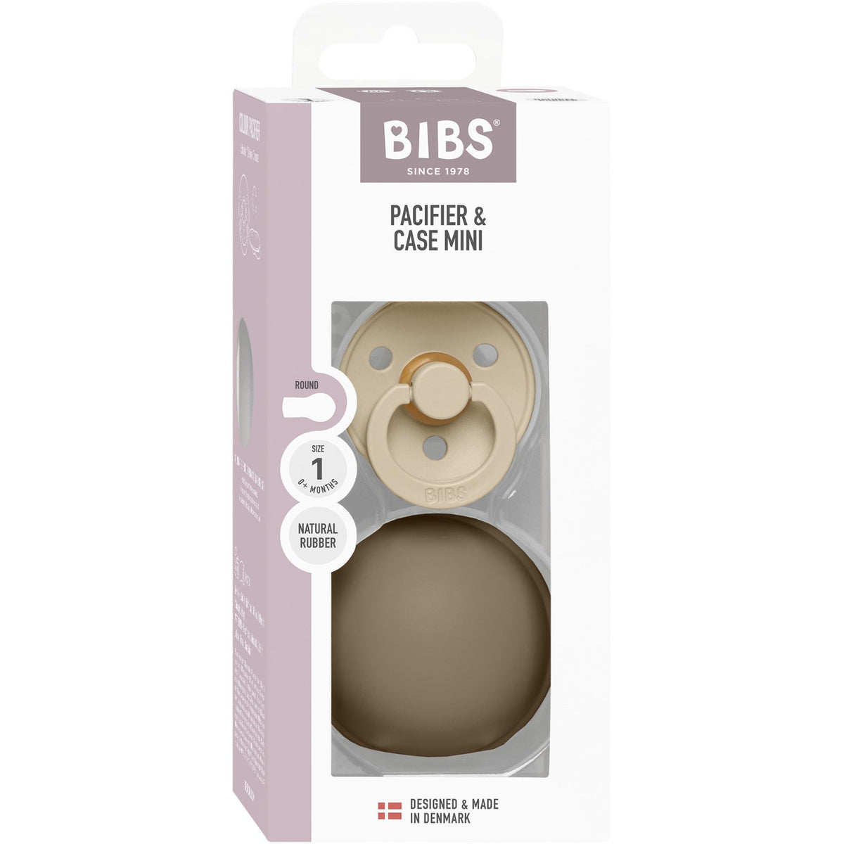 Bibs Vanilla / Dark Oak Colour Smokk Round Latex & Smokk Case Mini