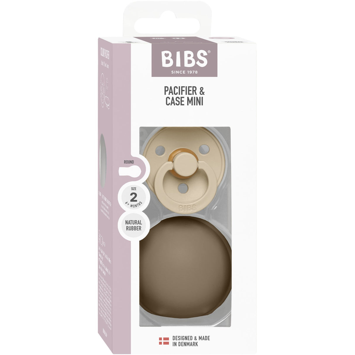 Bibs Vanilla / Dark Oak Colour Smokk Round Latex & Smokk Case Mini