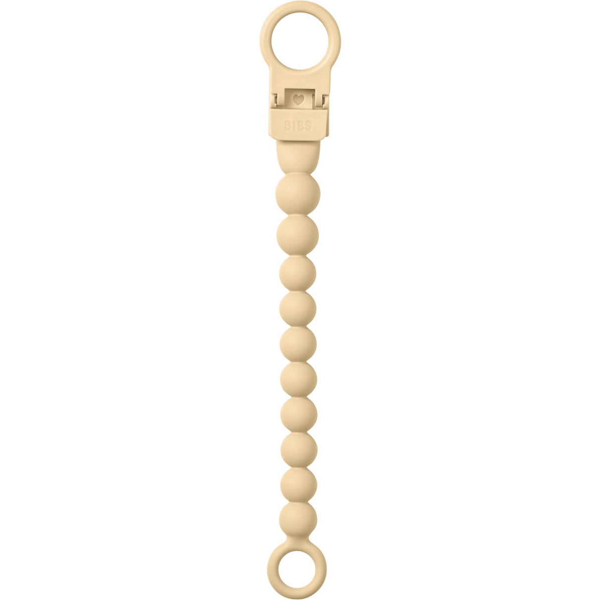 Bibs Pale Butter Smokk Clip Beaded