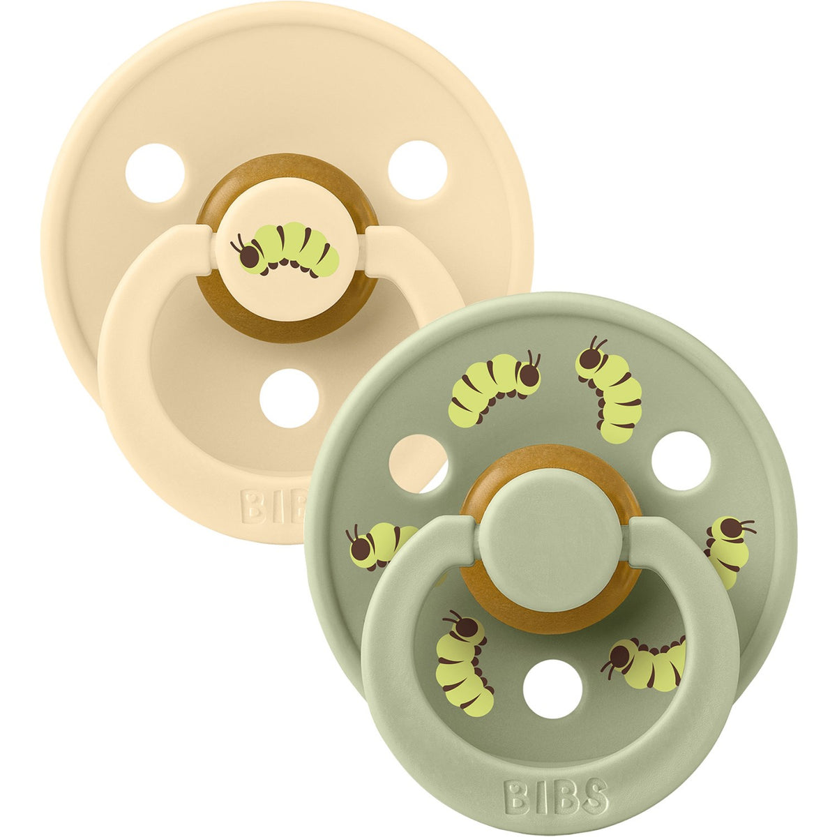 Bibs Silk / Sage Studio Colour Smokk Caterpillar Mix 2 Pack Latex Round