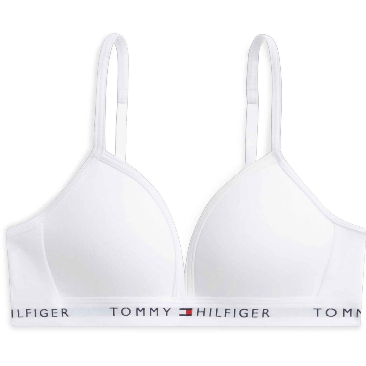 Tommy Hilfiger White-White Bomull Fixed Foam BH