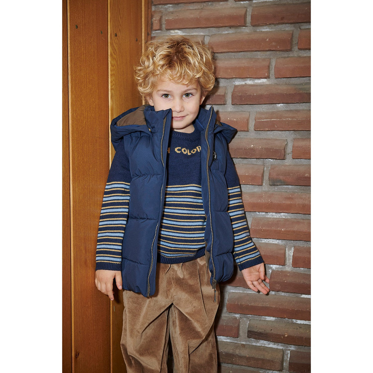 COPENHAGEN COLORS Navy 2 I 1 Puffer Jakke M/ Removable Ermer