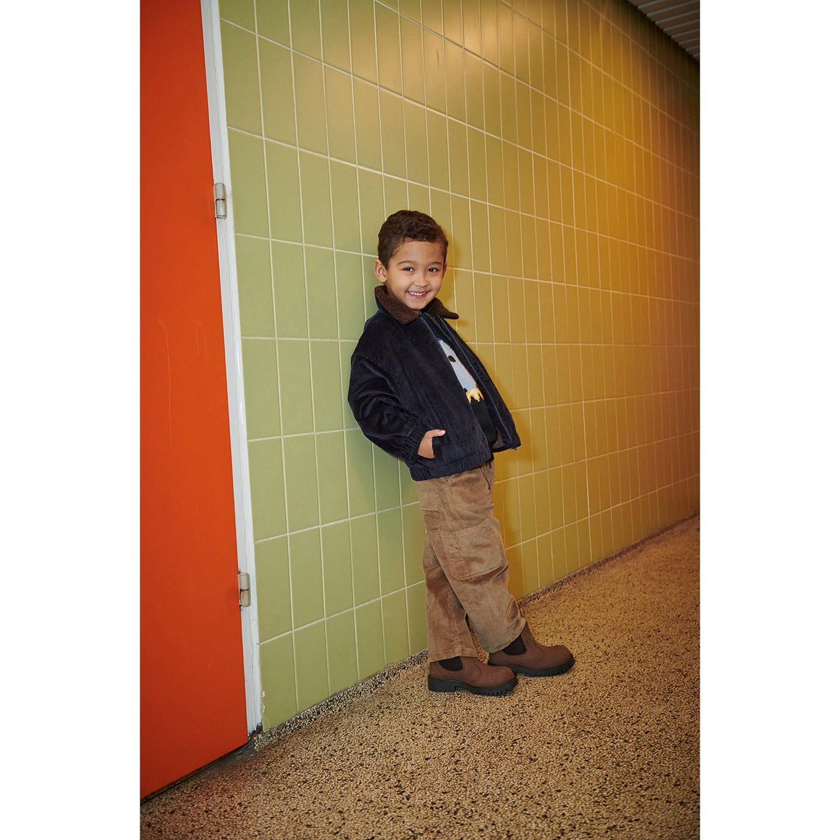 COPENHAGEN COLORS Brown Corduroy Cargo Bukser