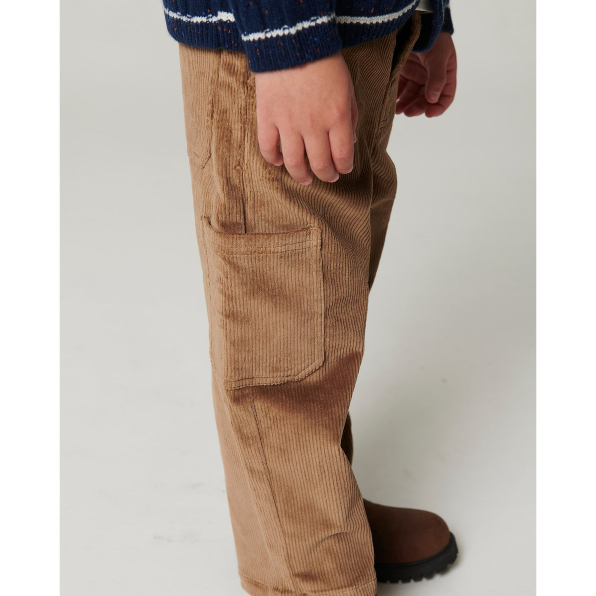 COPENHAGEN COLORS Brown Corduroy Cargo Bukser