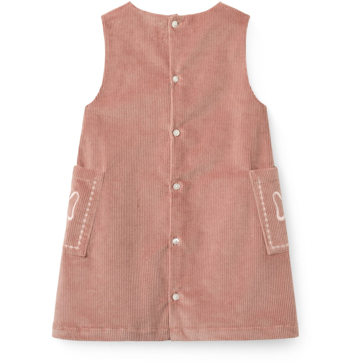 COPENHAGEN COLORS Winter Rose Corduroy Kjole M/ Embroidery