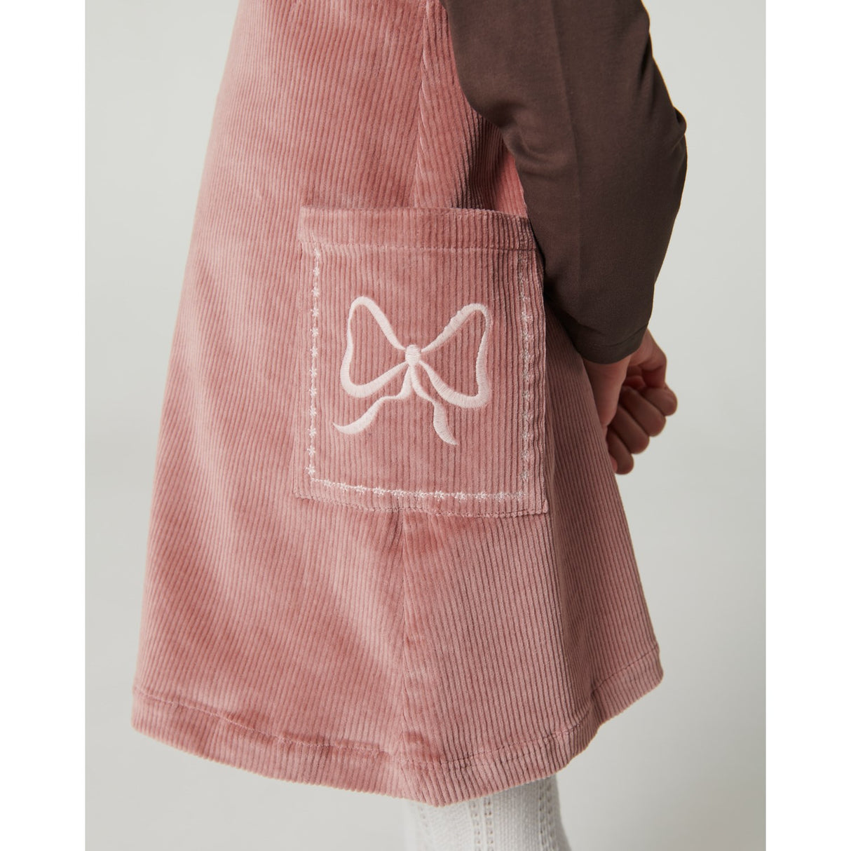 COPENHAGEN COLORS Winter Rose Corduroy Kjole M/ Embroidery