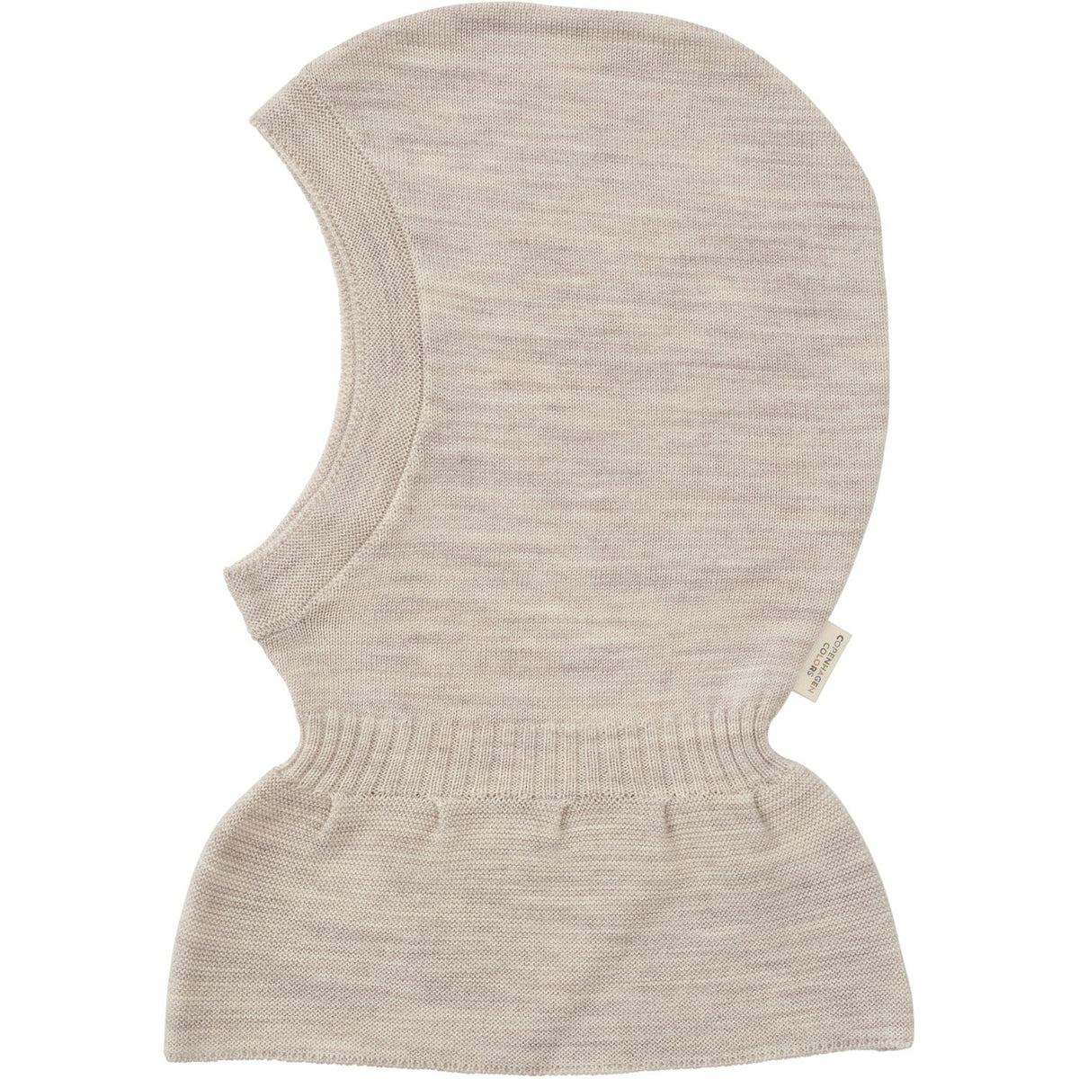 COPENHAGEN COLORS Grey Mel. Lt. Strikket Merino Elefantlue Med Frill