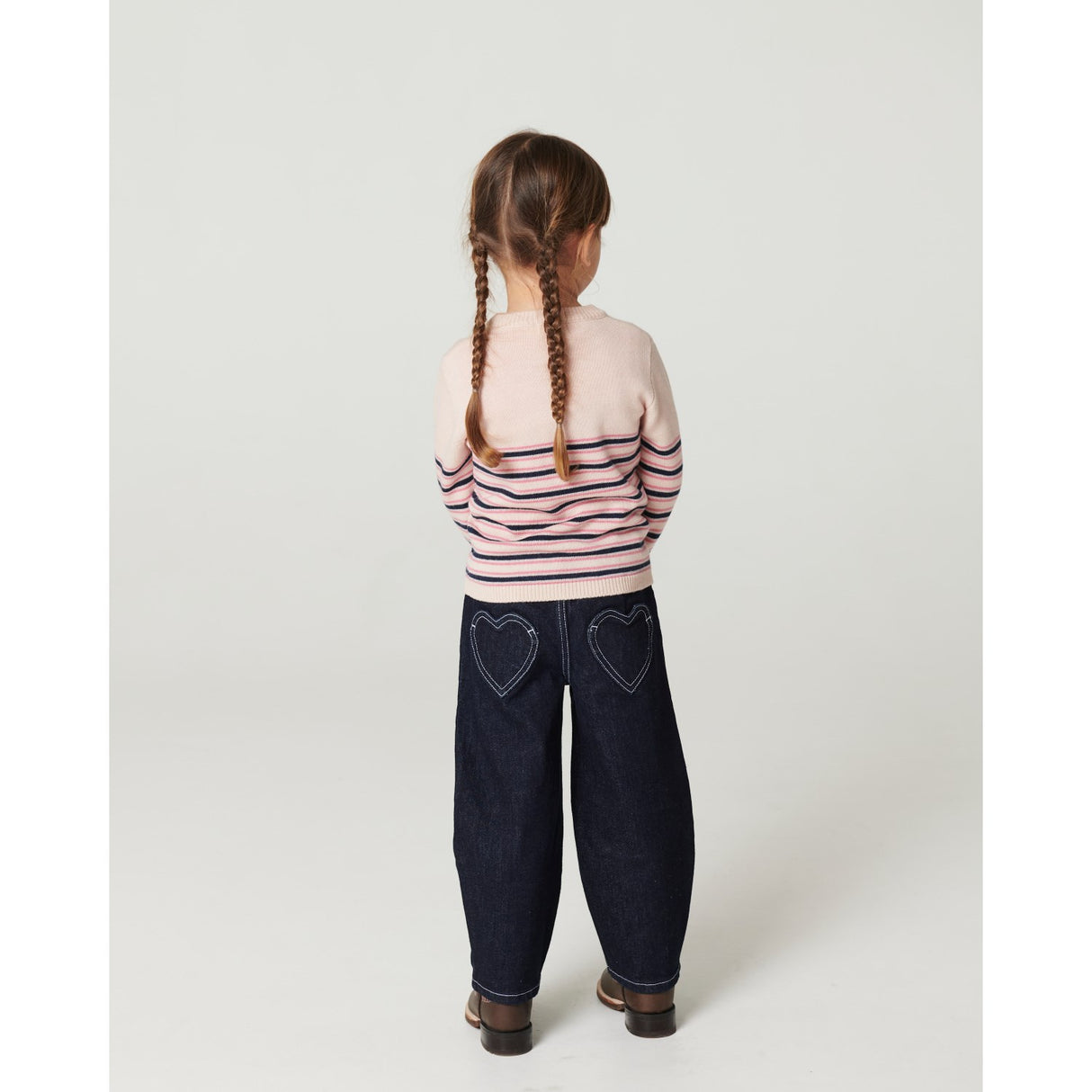 COPENHAGEN COLORS Raw Denim Organic Balloon Denim Bukser M/ Hearts Back Pockets