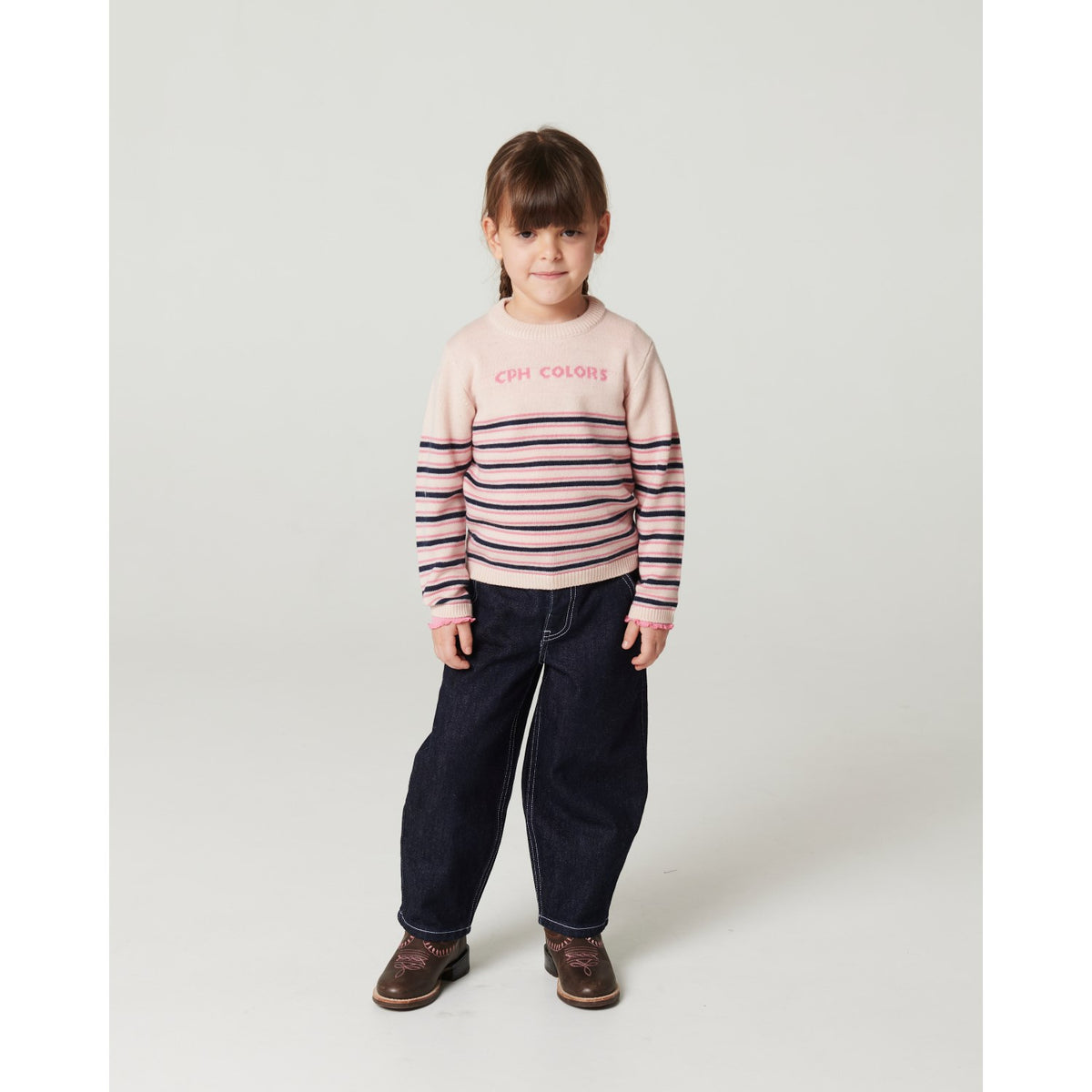 COPENHAGEN COLORS Raw Denim Organic Balloon Denim Bukser M/ Hearts Back Pockets