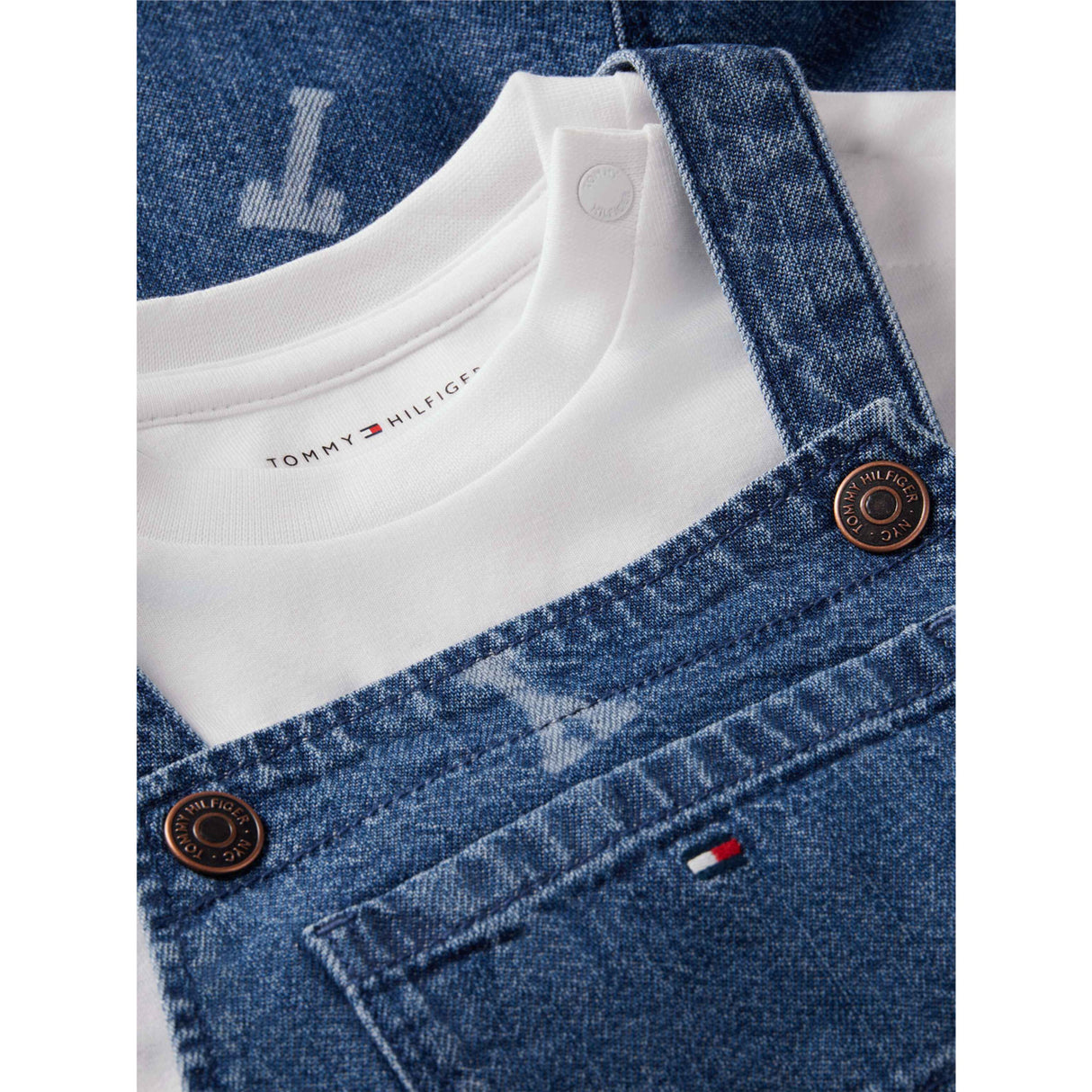 Tommy Hilfiger Denim Medium 01-Blue Denim Dungaree Sett