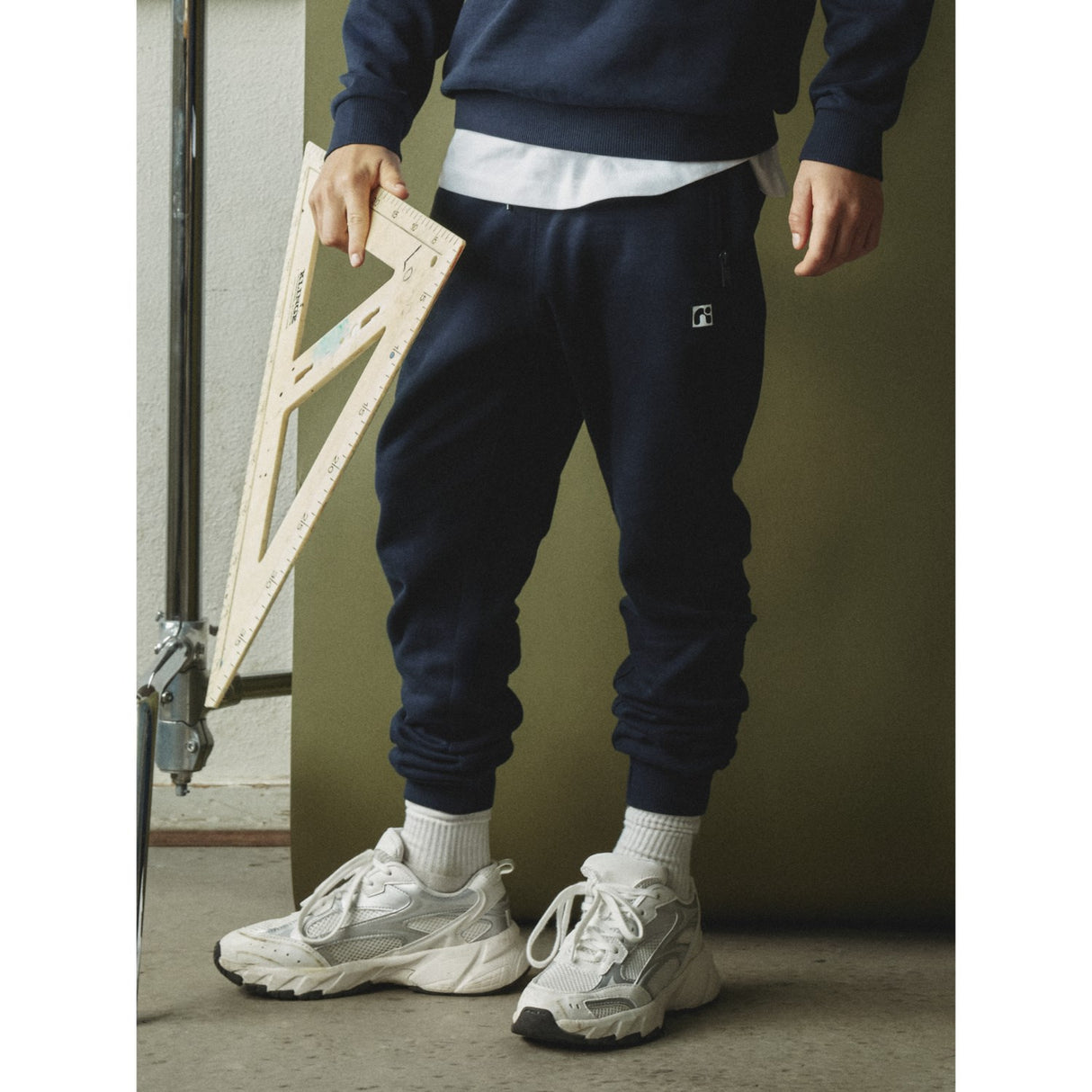 Name It Dark Sapphire Nkmflo Sweat Bukser Bru Noos