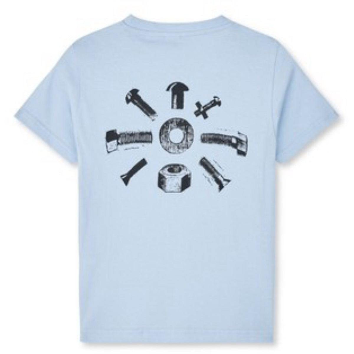 Mads Nørgaard Cashmere Blue Printed Tee Thorlino Hardware Tee