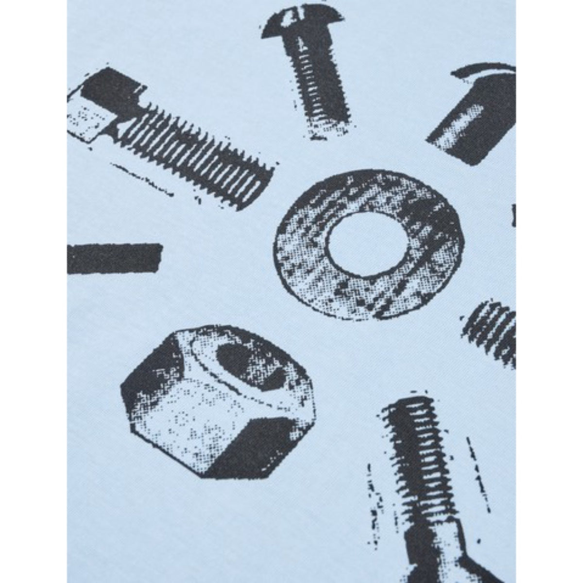 Mads Nørgaard Cashmere Blue Printed Tee Thorlino Hardware Tee