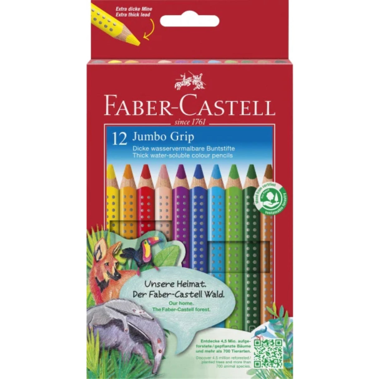 Faber Castell Jumbo Grip Thick Colour Pencils
