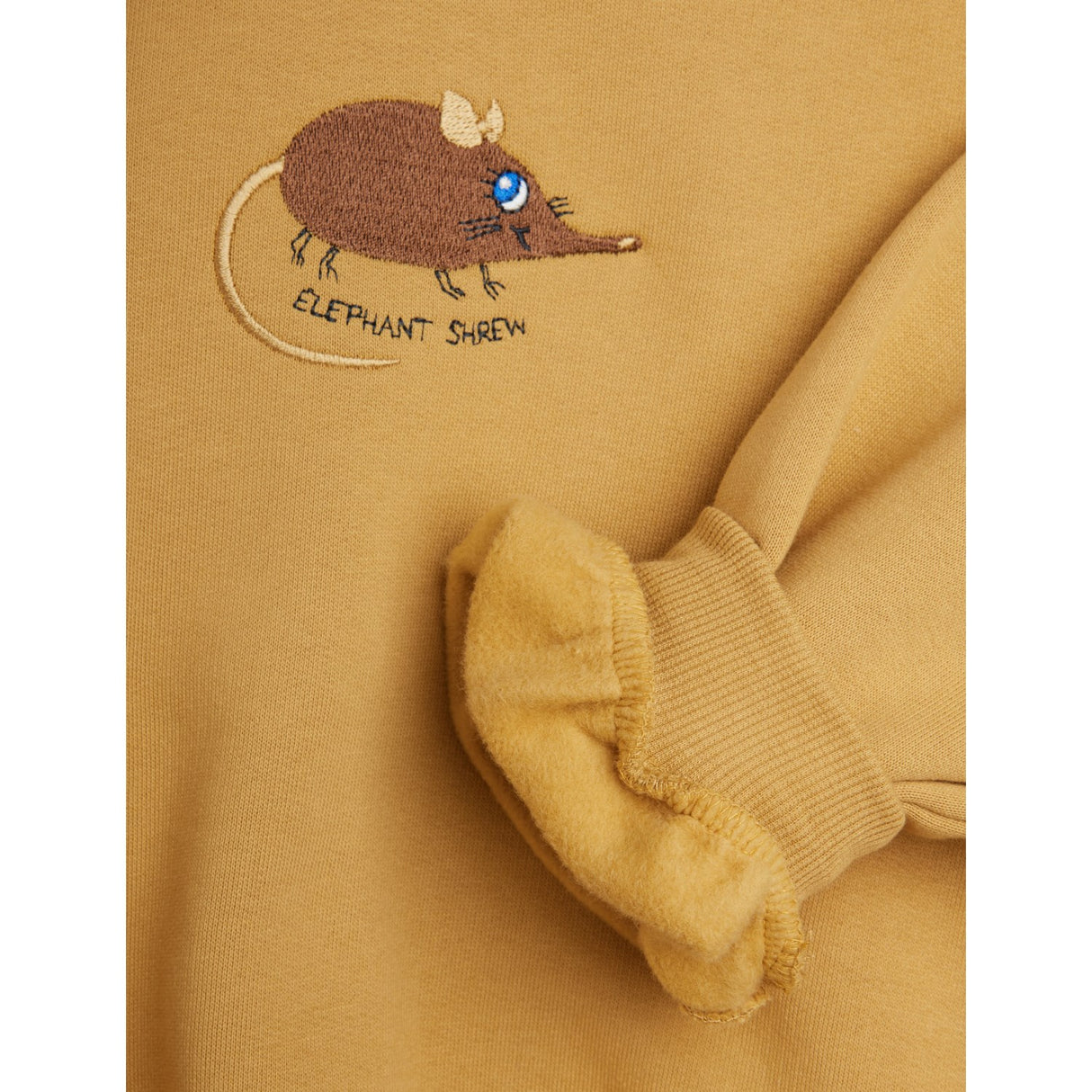 Mini Rodini Beige Elephant Shrew Emb Collegegenser