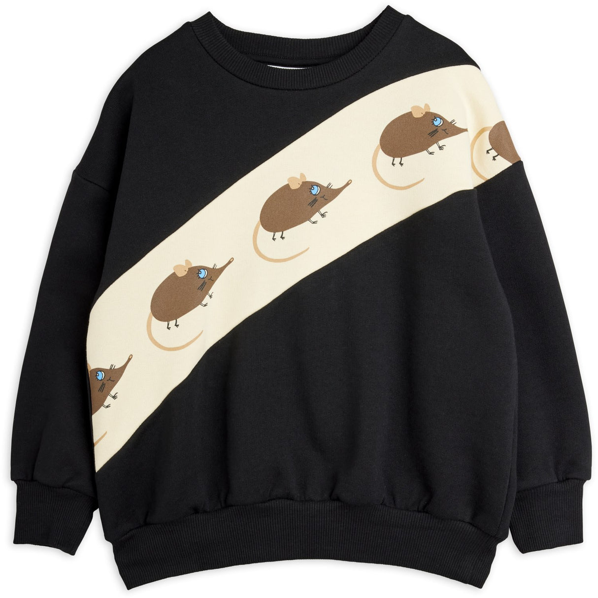 Mini Rodini Black Elephant Shrew Panel Collegegenser