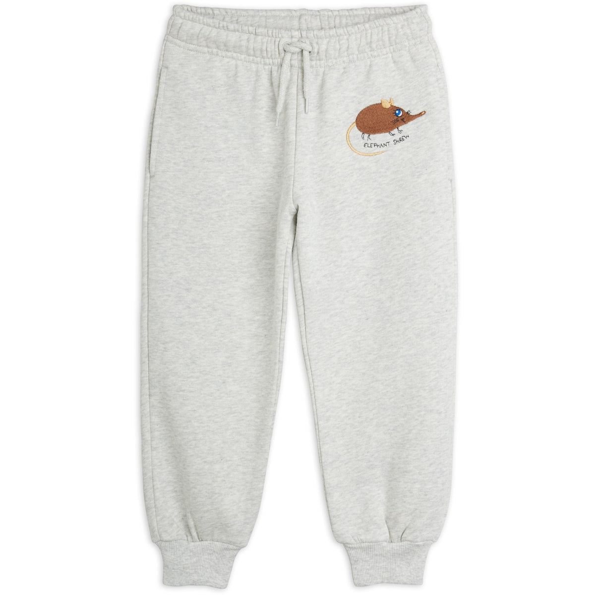 Mini Rodini Grey Melange Elephant Shrew Emb Sweatpants