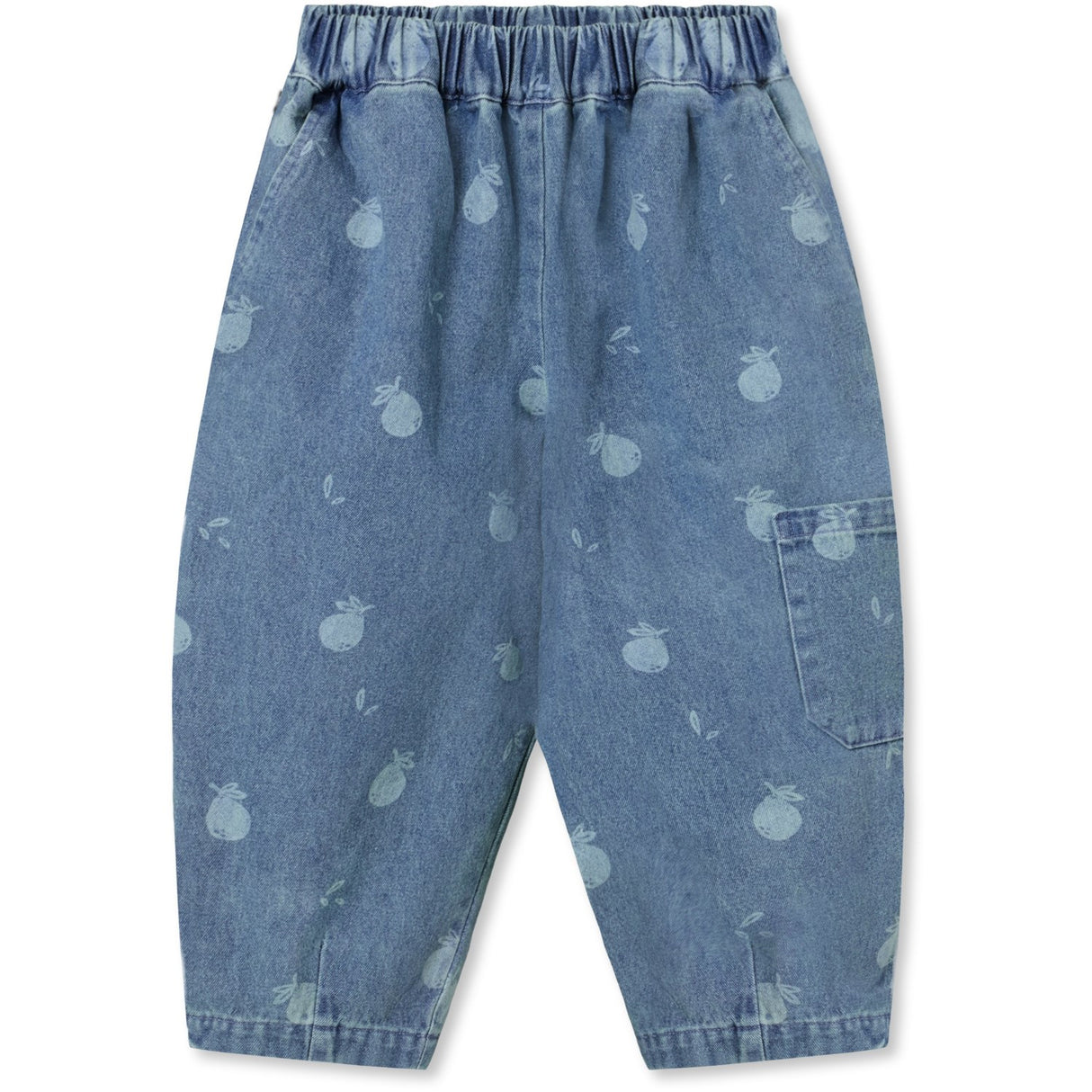 Fliink Medium Blue Aop Don Denim Duna Cargo Bukser