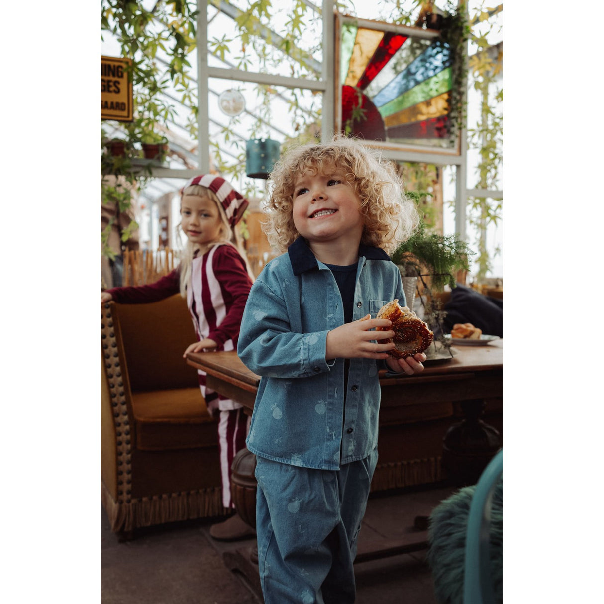 Fliink Medium Blue Aop Don Denim Skjorte