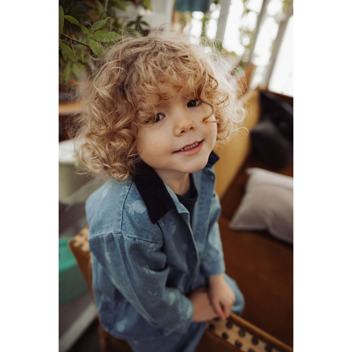 Fliink Medium Blue Aop Don Denim Skjorte