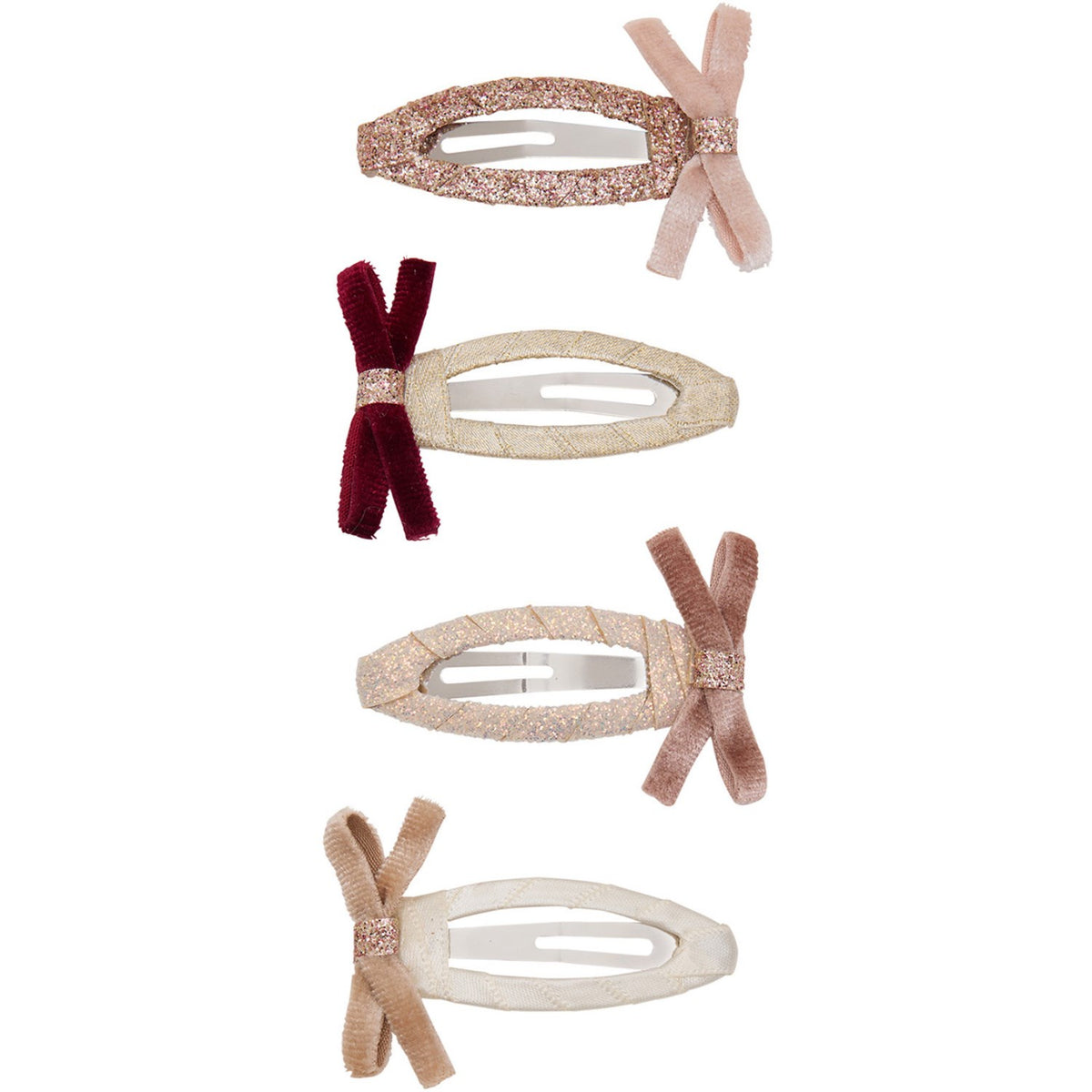 Mimi & Lula 4 Hårspenner - Skinny Velvet Bow