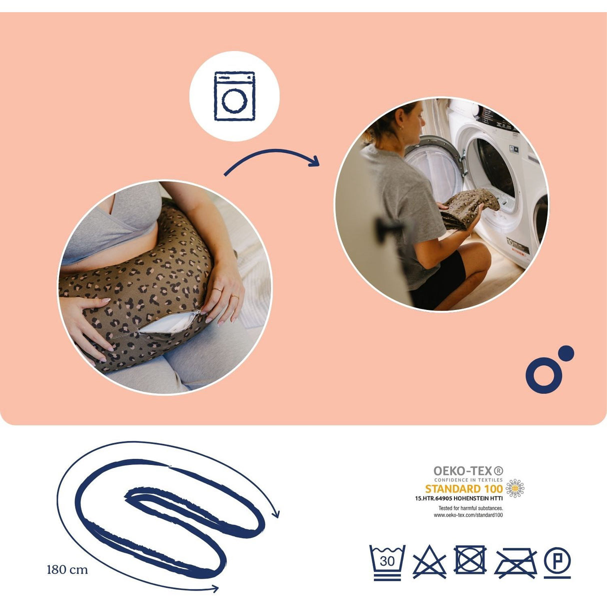Doomoo Dark Leopard Nursing & Pregnancy Pute