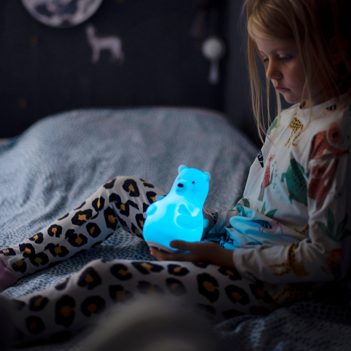 Pabobo White Bear Night Light Med Colour Sensor