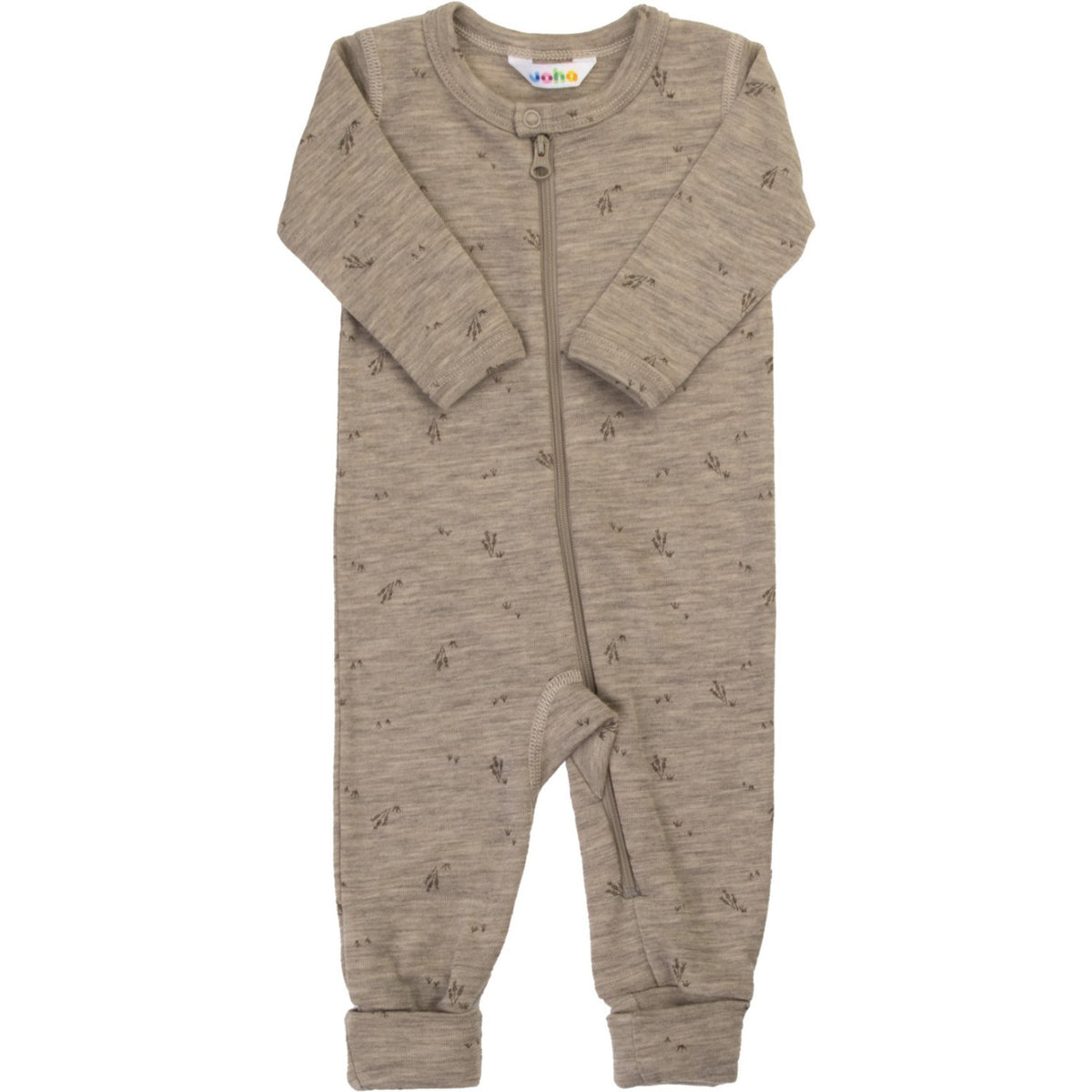 Joha Beige Mel. Buksedrakt Med 2In1 Foot