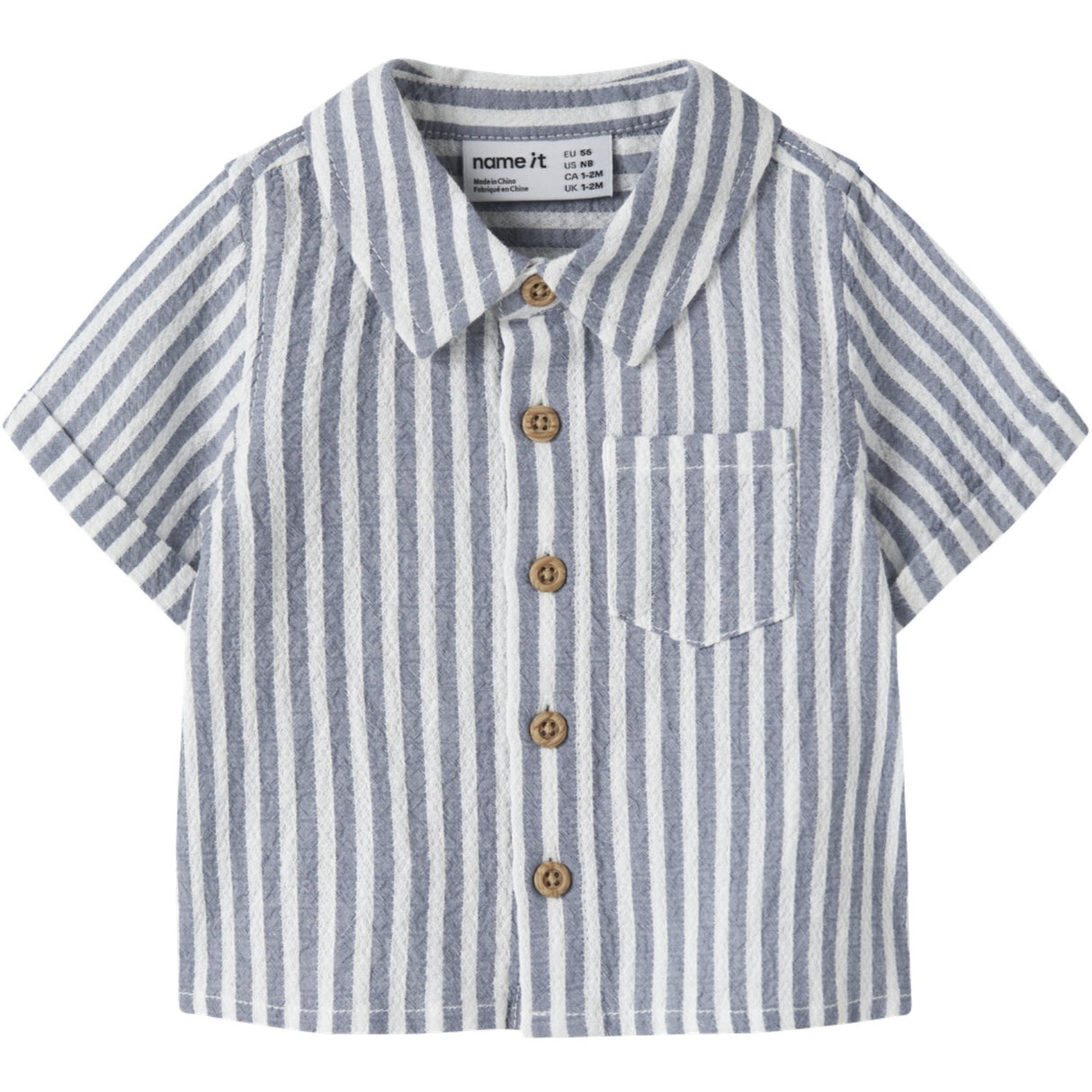 Name It Vintage Indigo Cloud Dancer Nbmfedenis Ss Skjorte