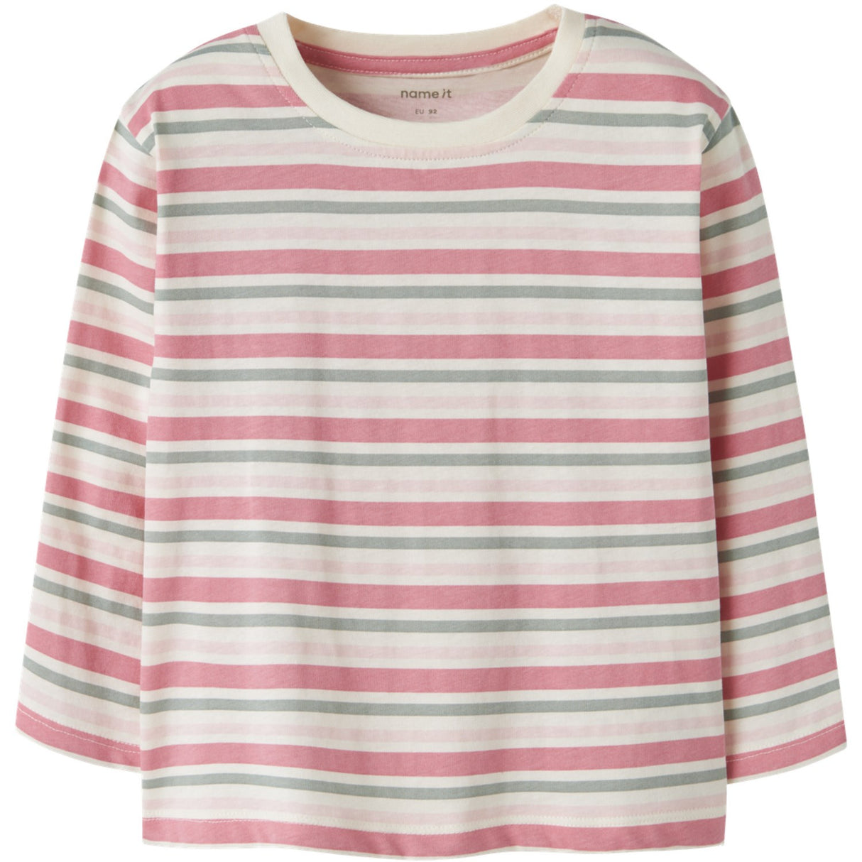 Name It Antique White Pink & Green Nmfvelda Ls Nreg Topp