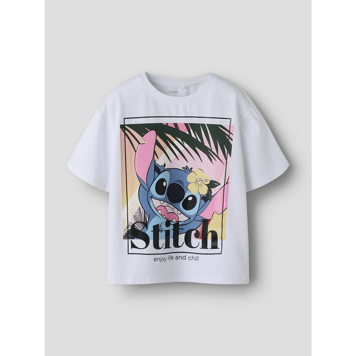 Name It Bright White Nkfaftina Stitch Ss Nreg Topp Box Wdi