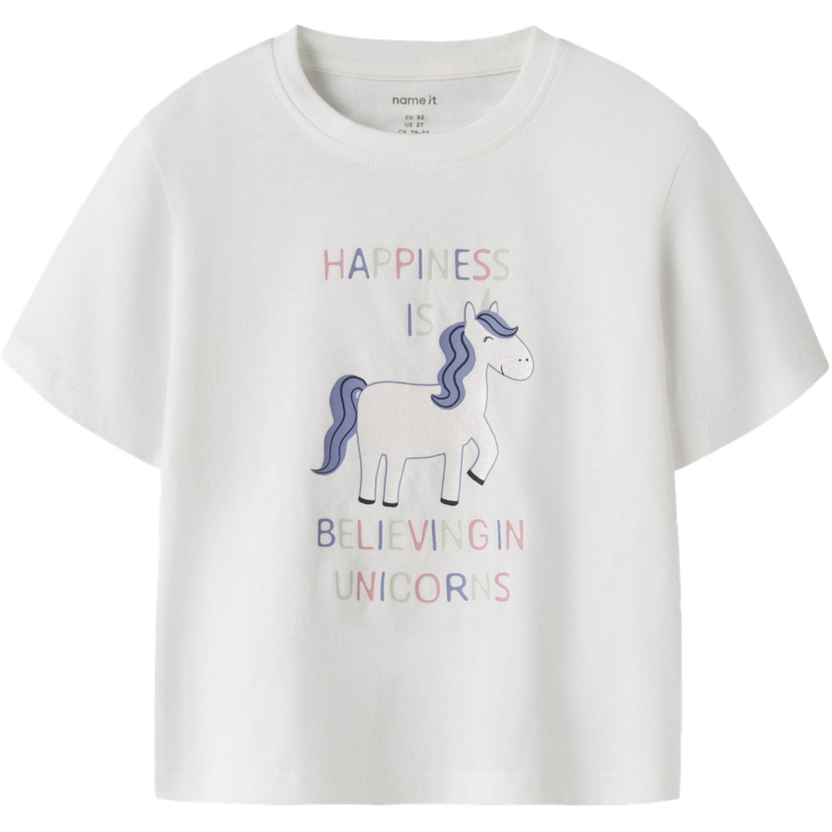 Name It Bright White Happiness Nmfvelda Ss Nreg Topp