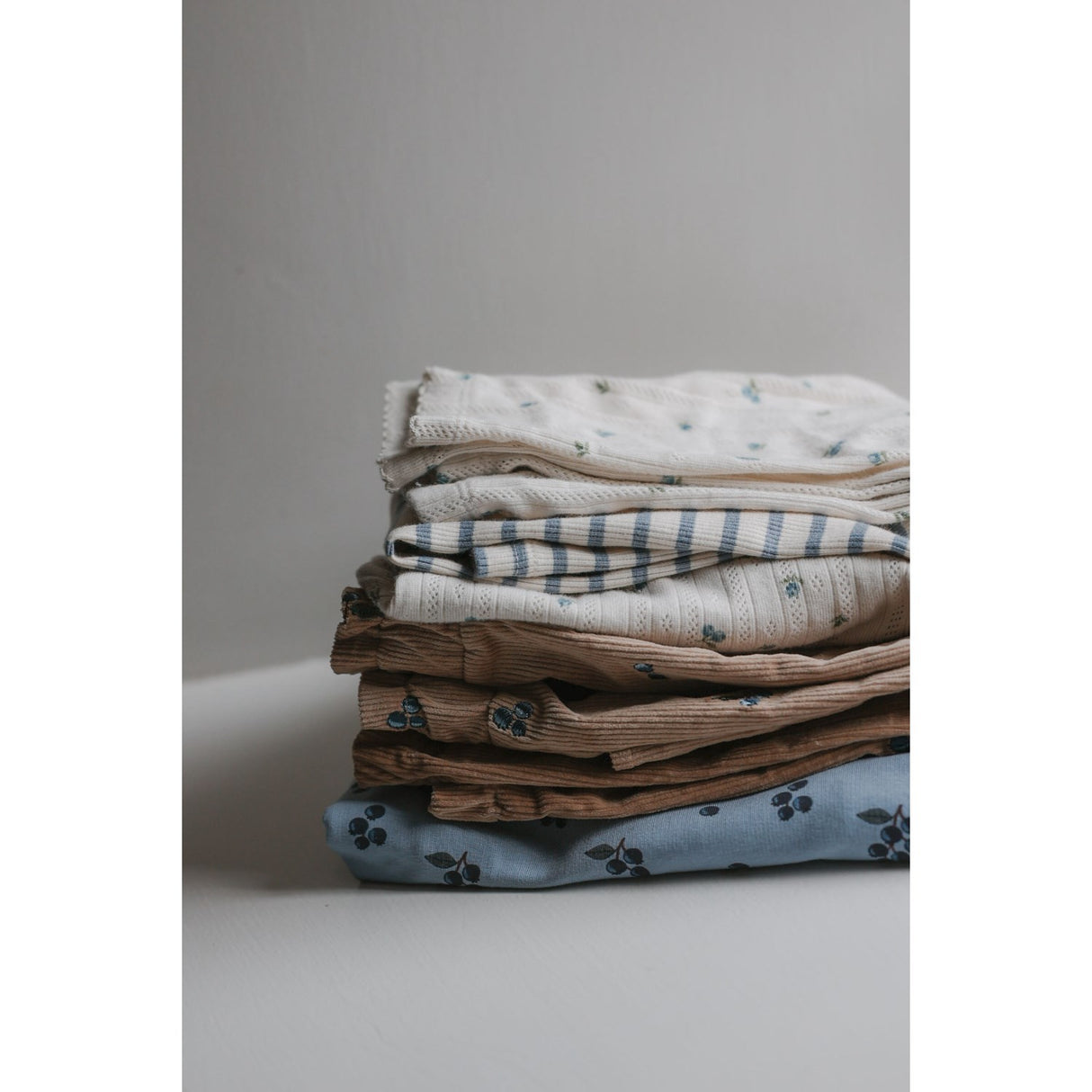 Petit Piao Eggnog Blueberry Aop Ppgracie Pointelle Leggings
