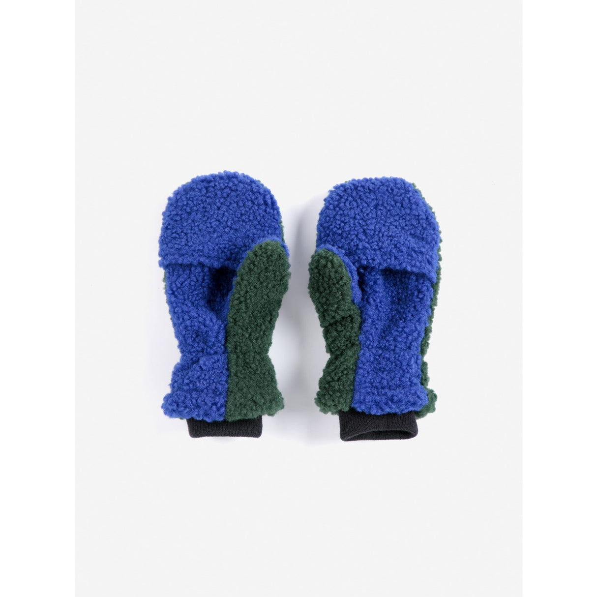 Bobo Choses Dark Green Farge Block Sheepskin Votter