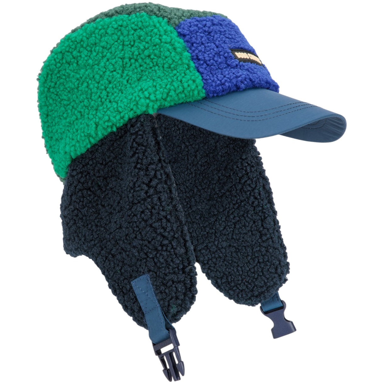 Bobo Choses Navy Blue Bobo Choses Farge Block Sheepskin Chapka