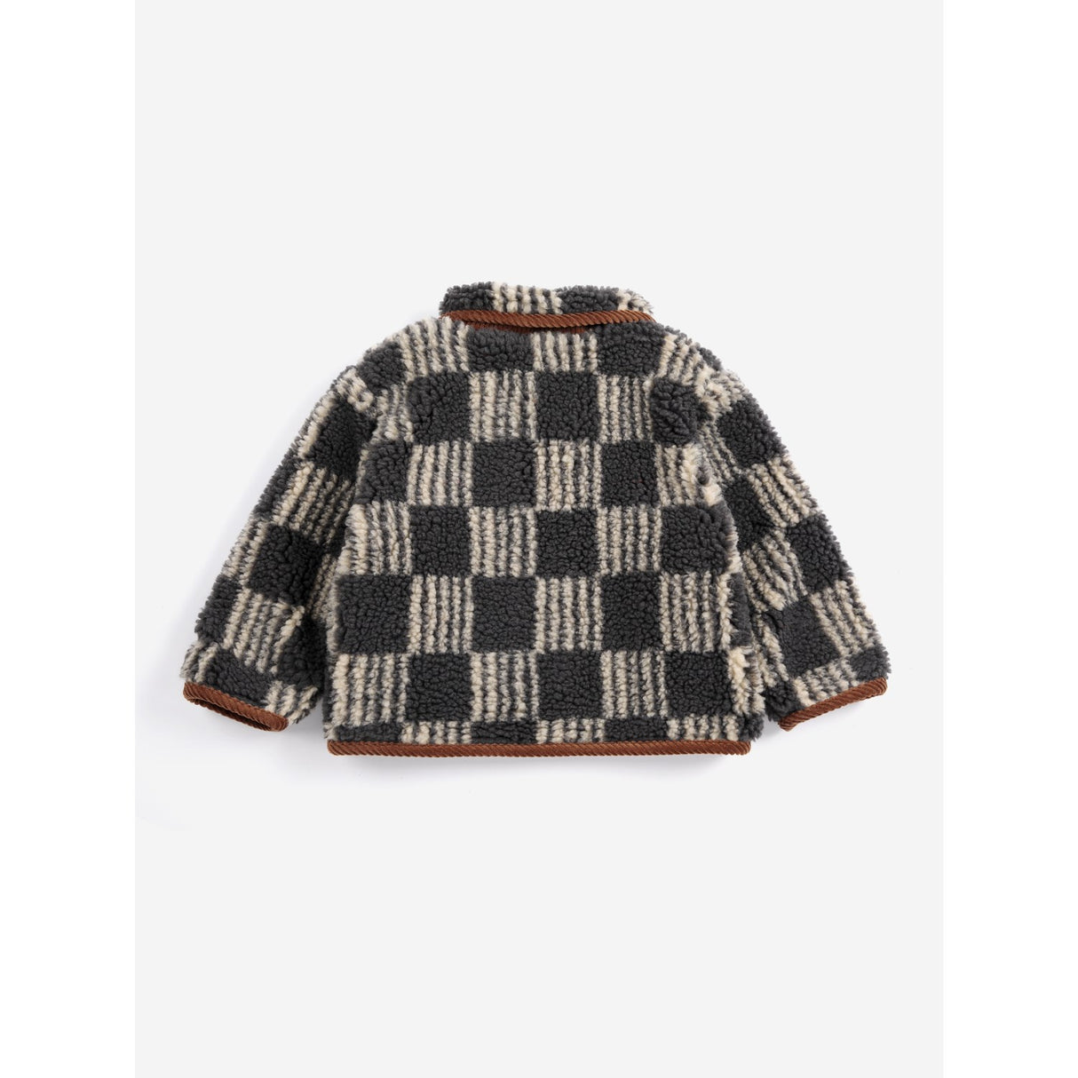 Bobo Choses Dark Grey Almost Moiré All Over Sheepskin Jakke