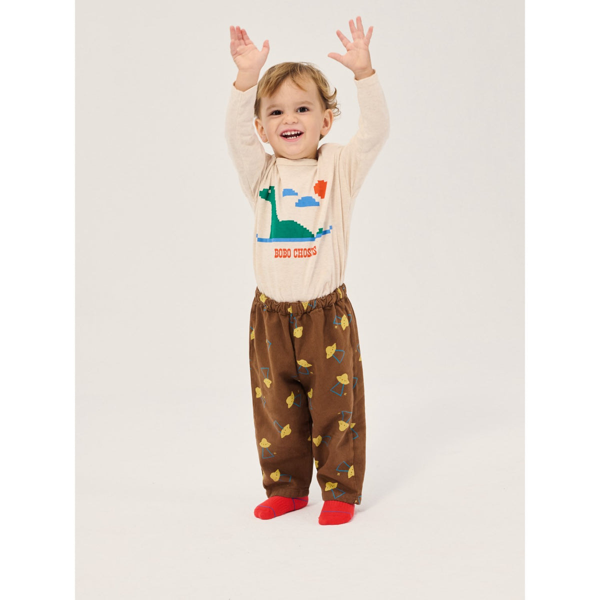 Bobo Choses Brown Pixel Abduction All Over Woven Bukser