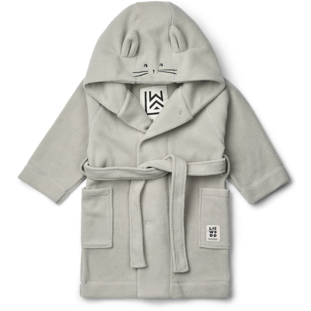 LIEWOOD Dove Blue Minik Rabbit Fleece Badekåpe