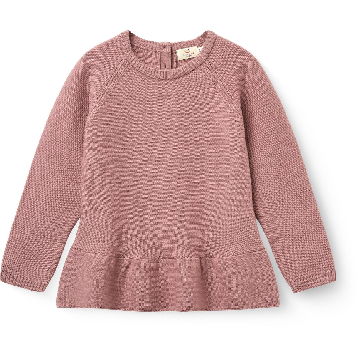 COPENHAGEN COLORS Winter Rose Merino Strikket Frill Bluse