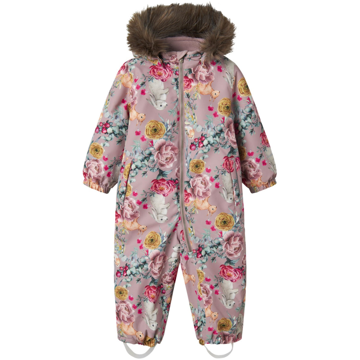 Name It Woodrose Flower Rabbit Nmfsnow10 Drakt Aop Fo Noos