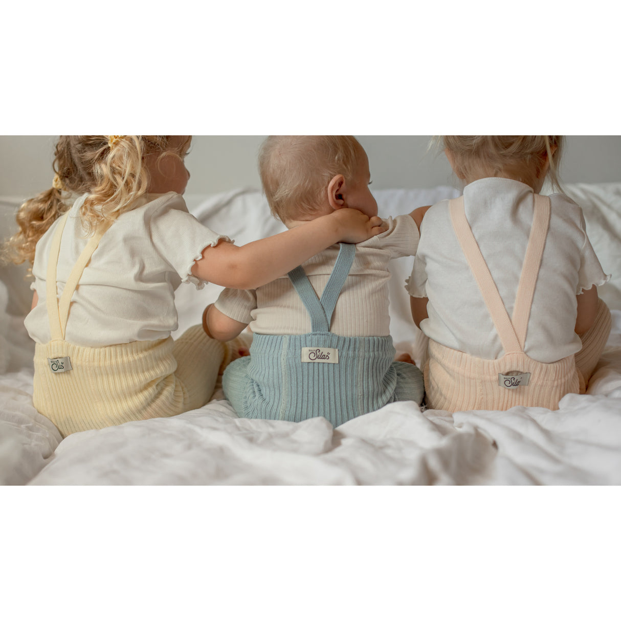 Silly Silas Hippy Footless Strømpebukser Med Braces Misty Blue