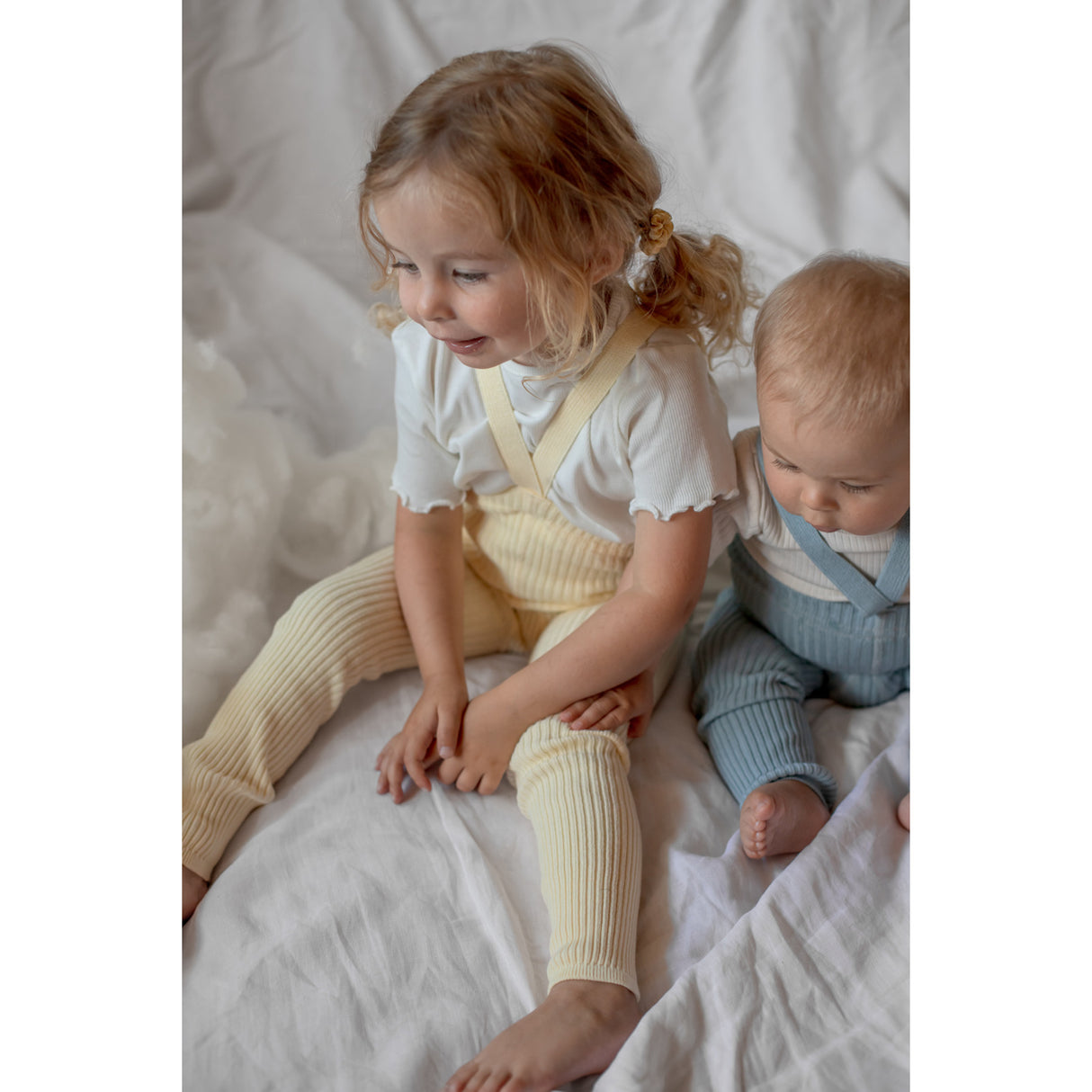 Silly Silas Hippy Footless Strømpebukser Med Braces Lemon Icing