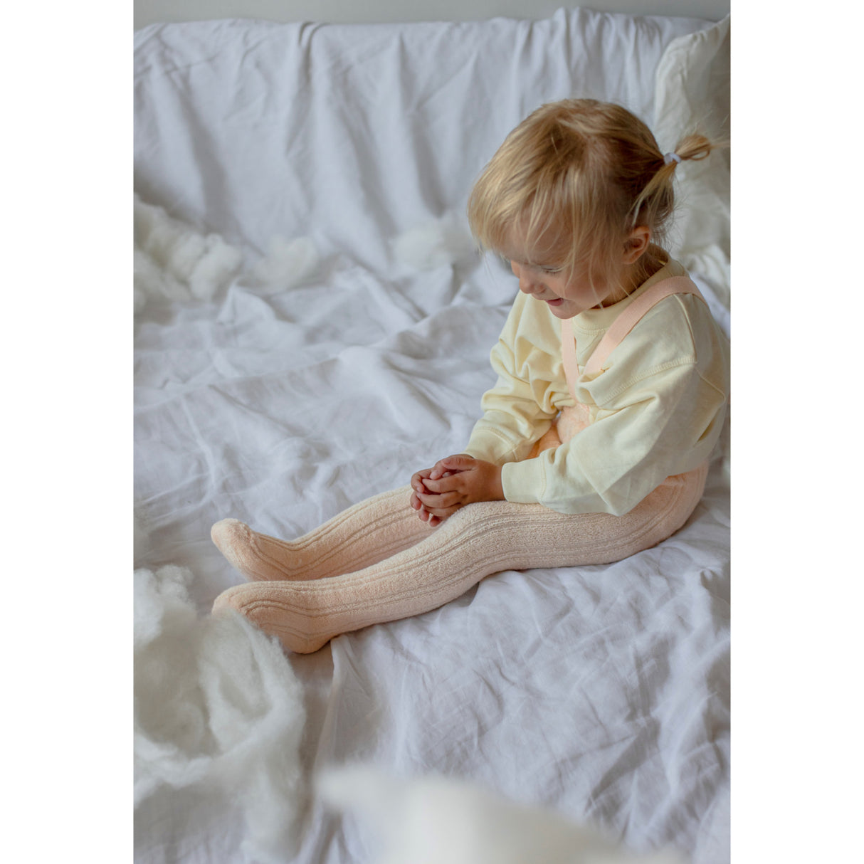 Silly Silas Granny Teddybjørn Strømpebukser Med Braces Silky Peach
