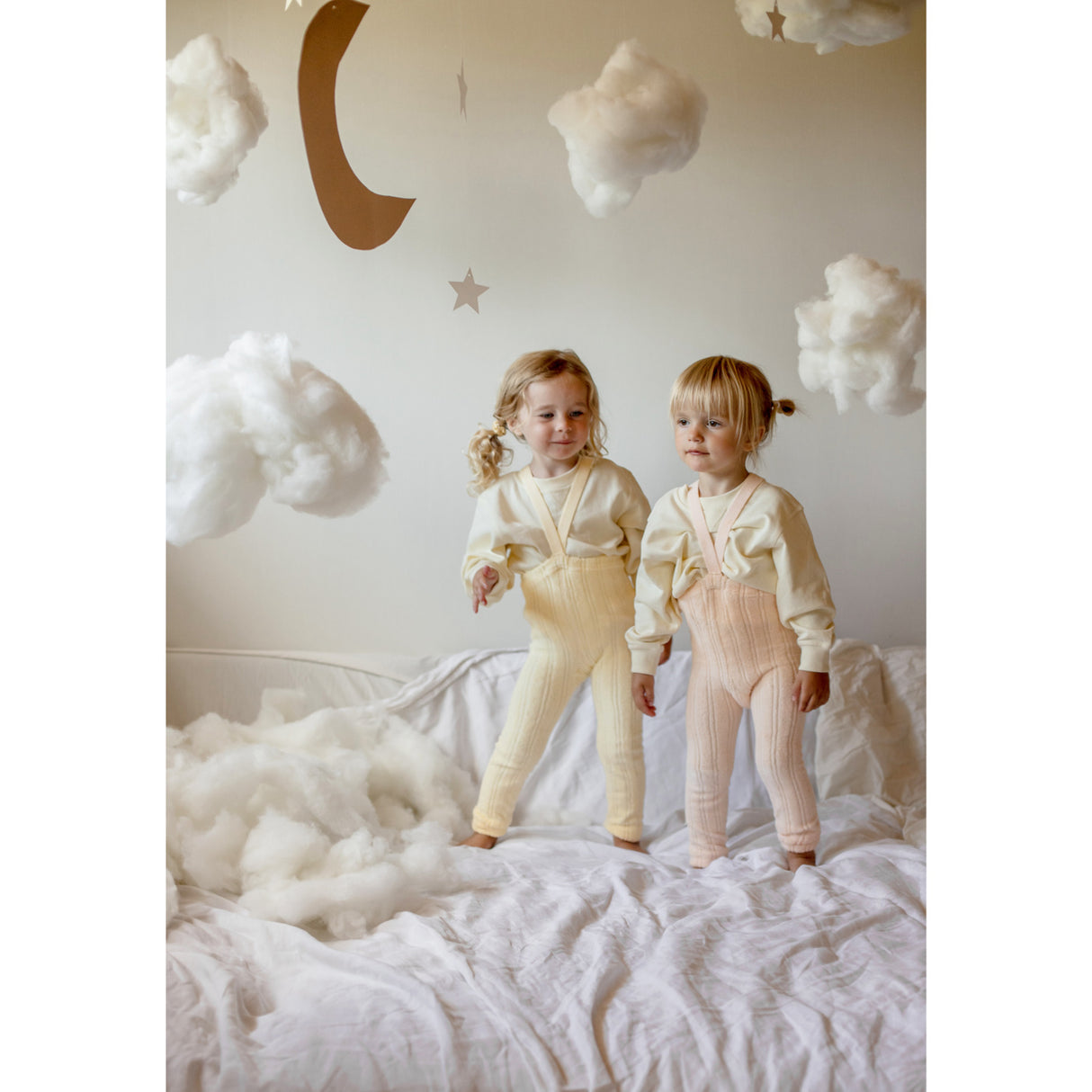 Silly Silas Granny Teddybjørn Strømpebukser Med Braces Silky Peach