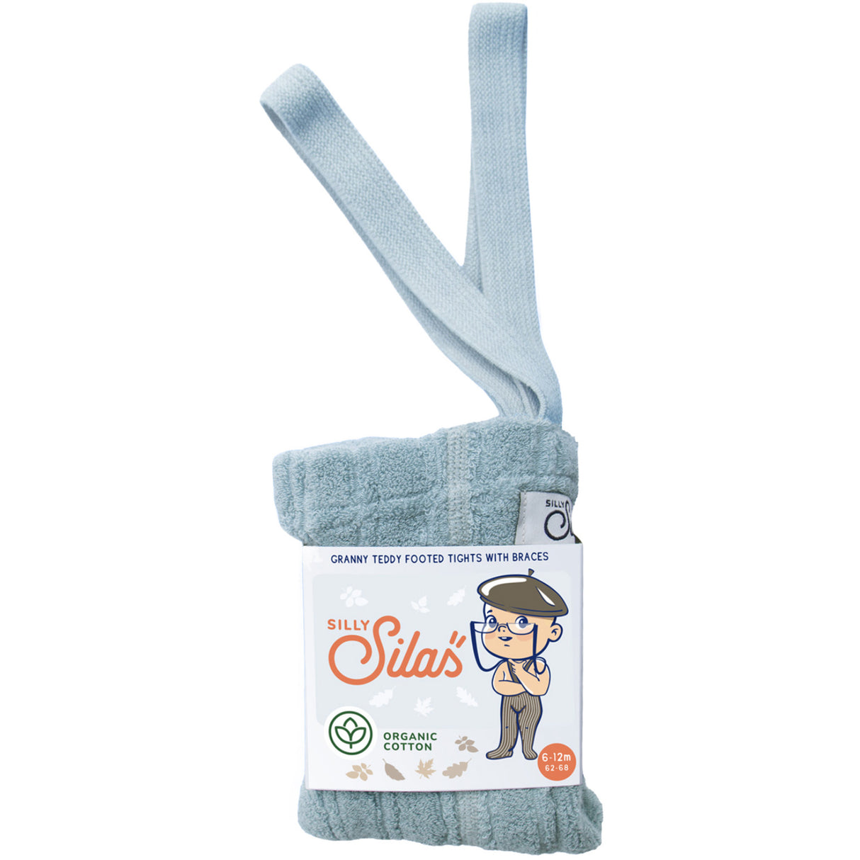Silly Silas Granny Teddybjørn Strømpebukser Med Braces Misty Blue