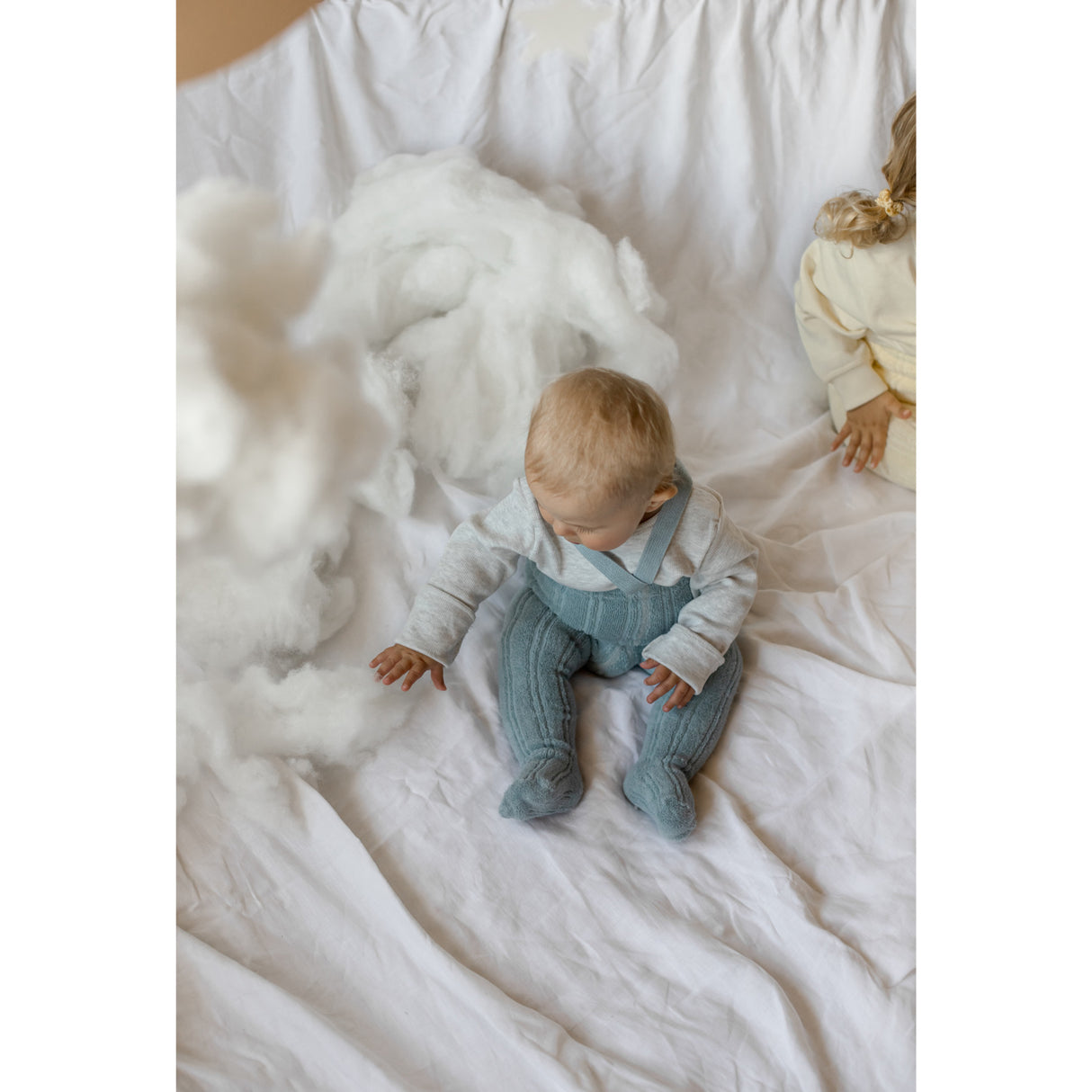 Silly Silas Granny Teddybjørn Strømpebukser Med Braces Misty Blue