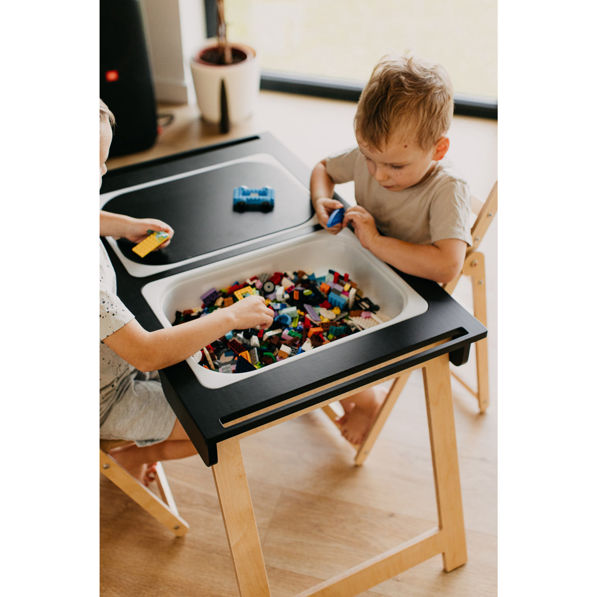Duck Woodworks Black Sensory Table Med 2 Boxes Included