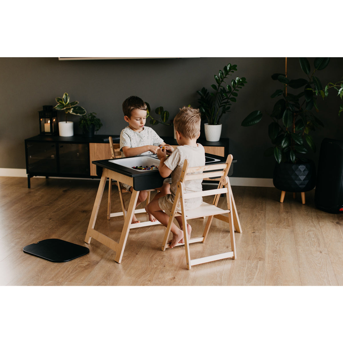 Duck Woodworks Black Sensory Table Med 2 Boxes Included