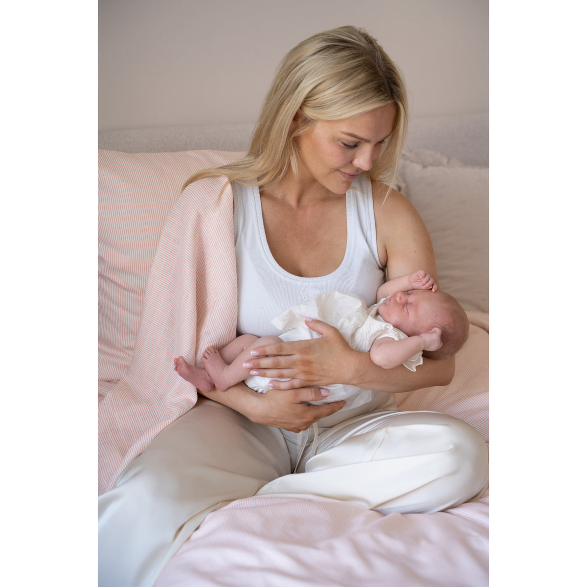 Cam Cam Copenhagen Classic Stripes Rose Muslin Cloth Printed 2-Pakning