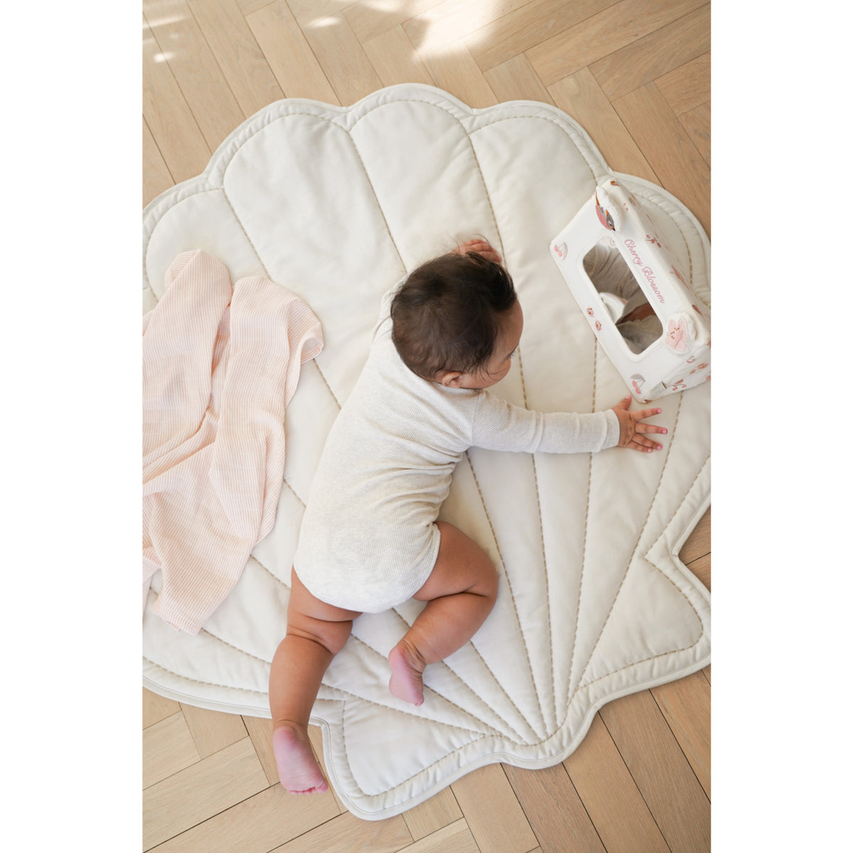 Cam Cam Copenhagen Classic Stripes Rose Muslin Cloth Printed 2-Pakning